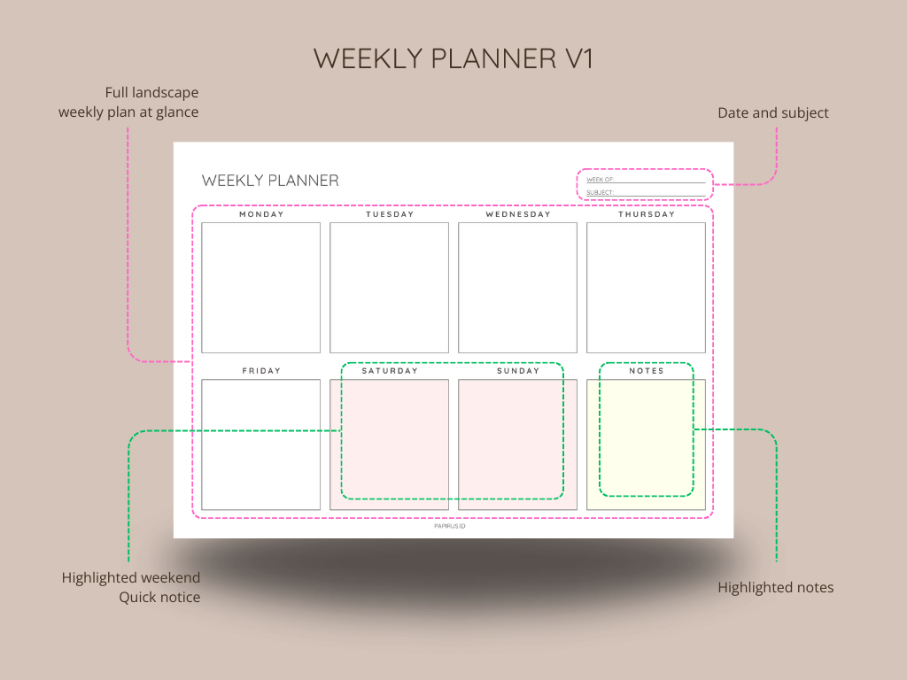 weekly planner printable