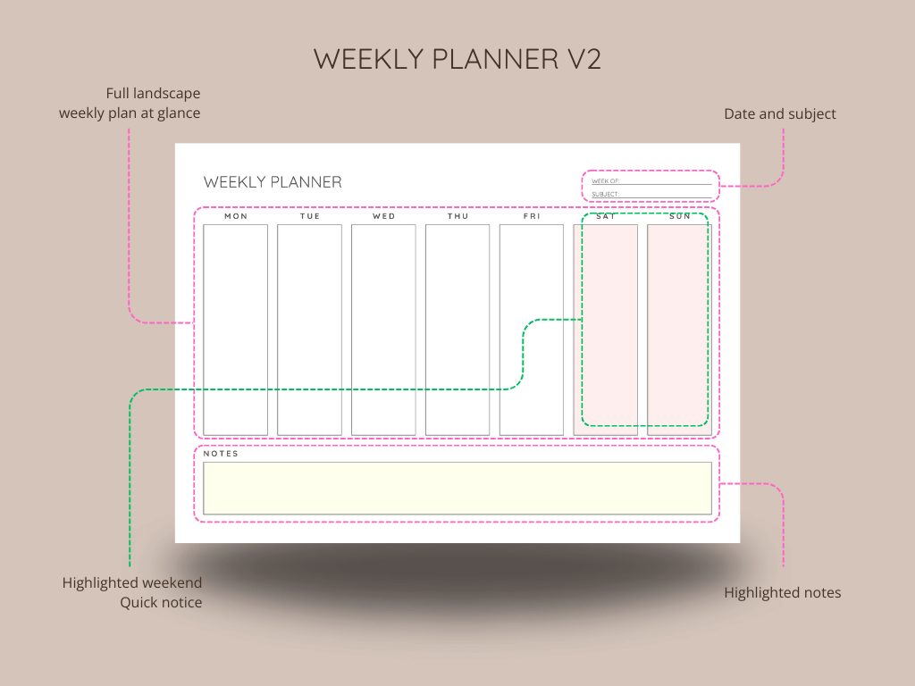 weekly planner printable
