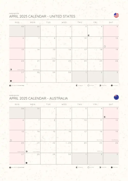 Australia Calendar April 2025: Stay Organized with a Free Printable