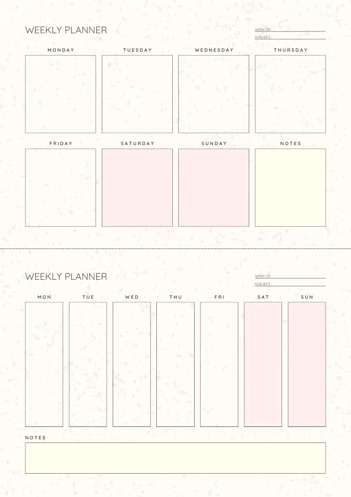 The Power of a Weekly Planner Landscape