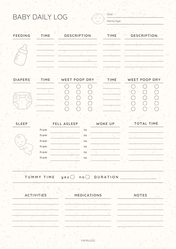 The Importance of a Baby Daily Log Printable