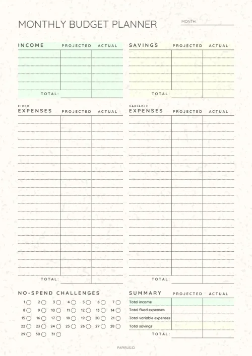 Monthly Budget Planner: Take Charge of Your Money