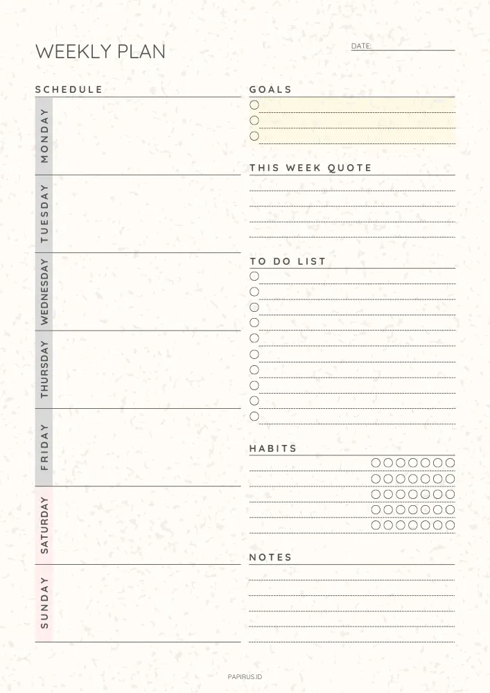 Boost Your Productivity with a Weekly Planner and Habit Tracker