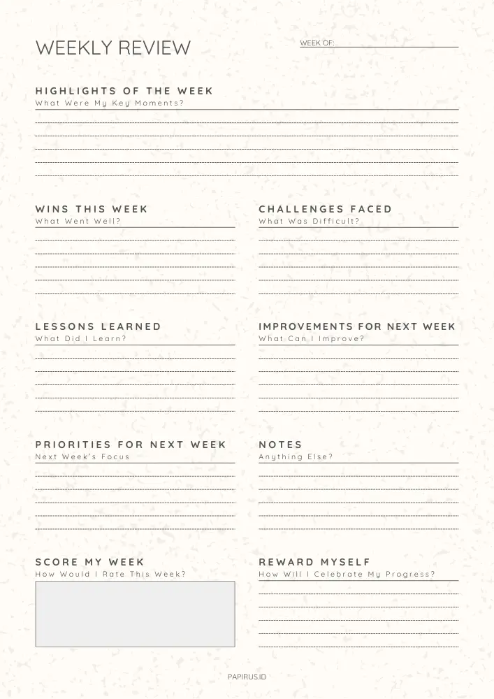 The Importance of a Weekly Review for Productivity and Growth